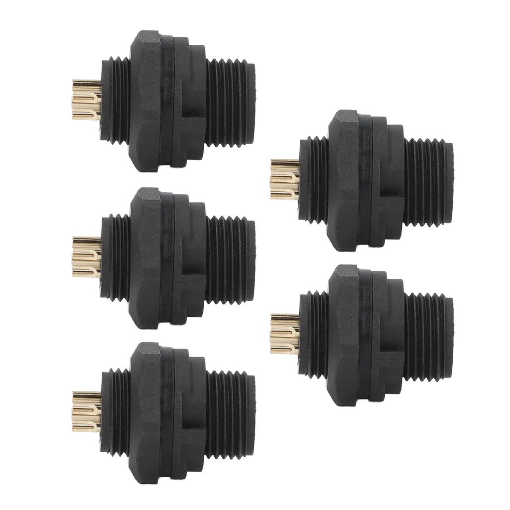 5Pcs Industrial Waterproof Connector IP67 4 Pin Electrical Aviation Wire Cable Quick Plug Socket E7 Buckle