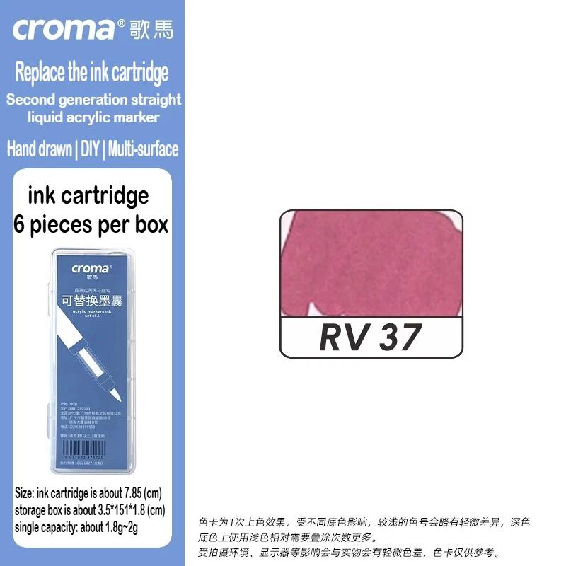Croma 160/24 Color Replaceable Ink Refill Liquid Soft Tip Acrylic Marker Non Toxic Waterproof School Office Supplies Stationery