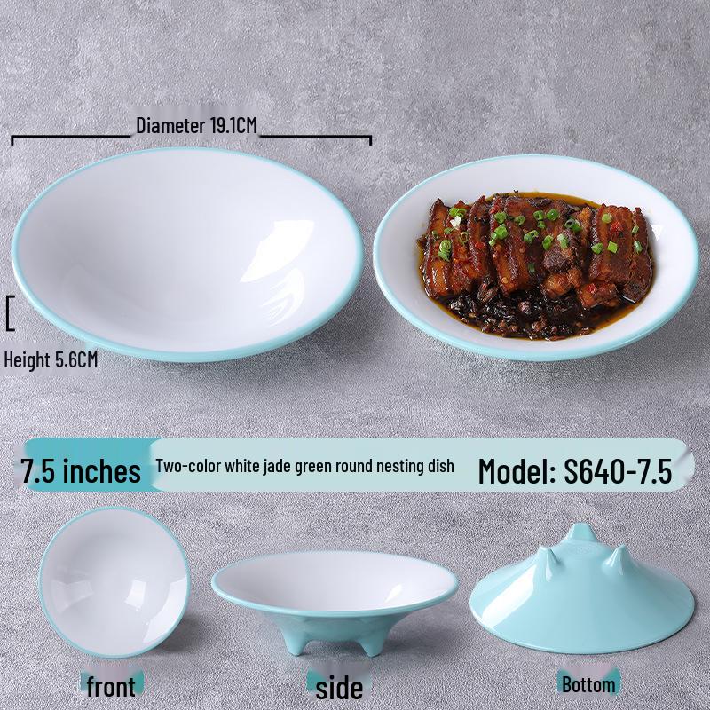 Nordic Style Melamine Stir-fry Plate - Creative Restaurant and Kitchen Side Dish Plate