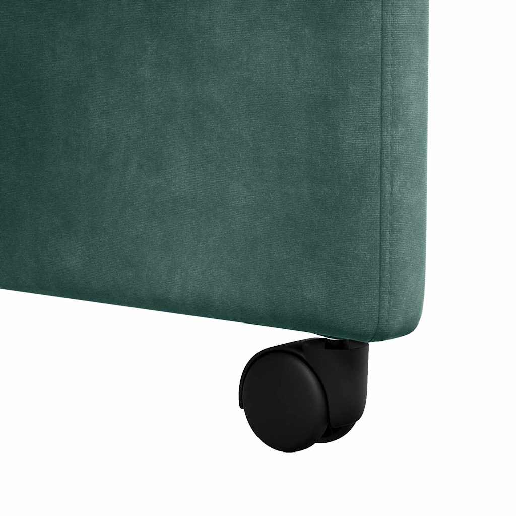 Dining Chairs with Casters 2 pcs Dark Green 58 x 67 x 97 cm