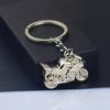 Motorcycle Charm Keychain Wear-Resistant Portable Key Fob 3D Metal Motorbike Keyring for Men