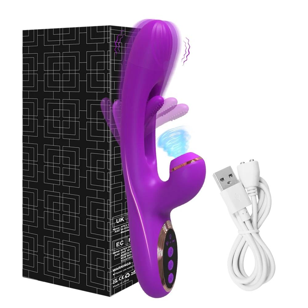 Powerful Sucking Patting Vibrator for Women Sucker Clitoris Stimulator G Spot Dildo Flapping Massager Sex Toy for Female Adults
