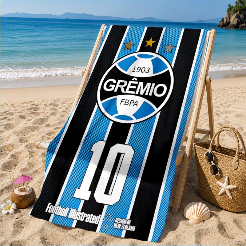 Gre-mio Football Badge Printed Microfiber Beach Towel, Soft And Absorbent, Quick-Dry, Ideal for Summer Travel, Beach Essential, Swimming Pool