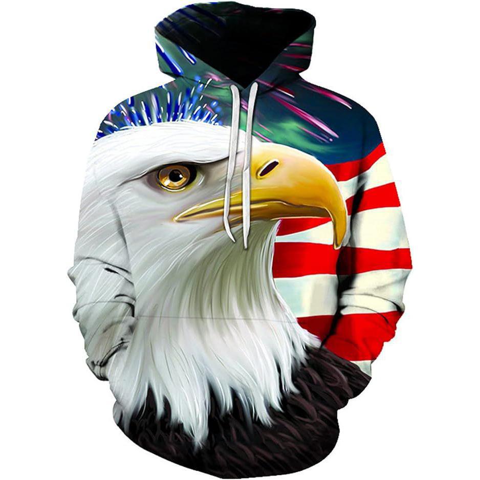 Men Pullover 3D Print Sweatshirt Couples Hooded Long Sleeve Women Plus Size Loose Hoodie
