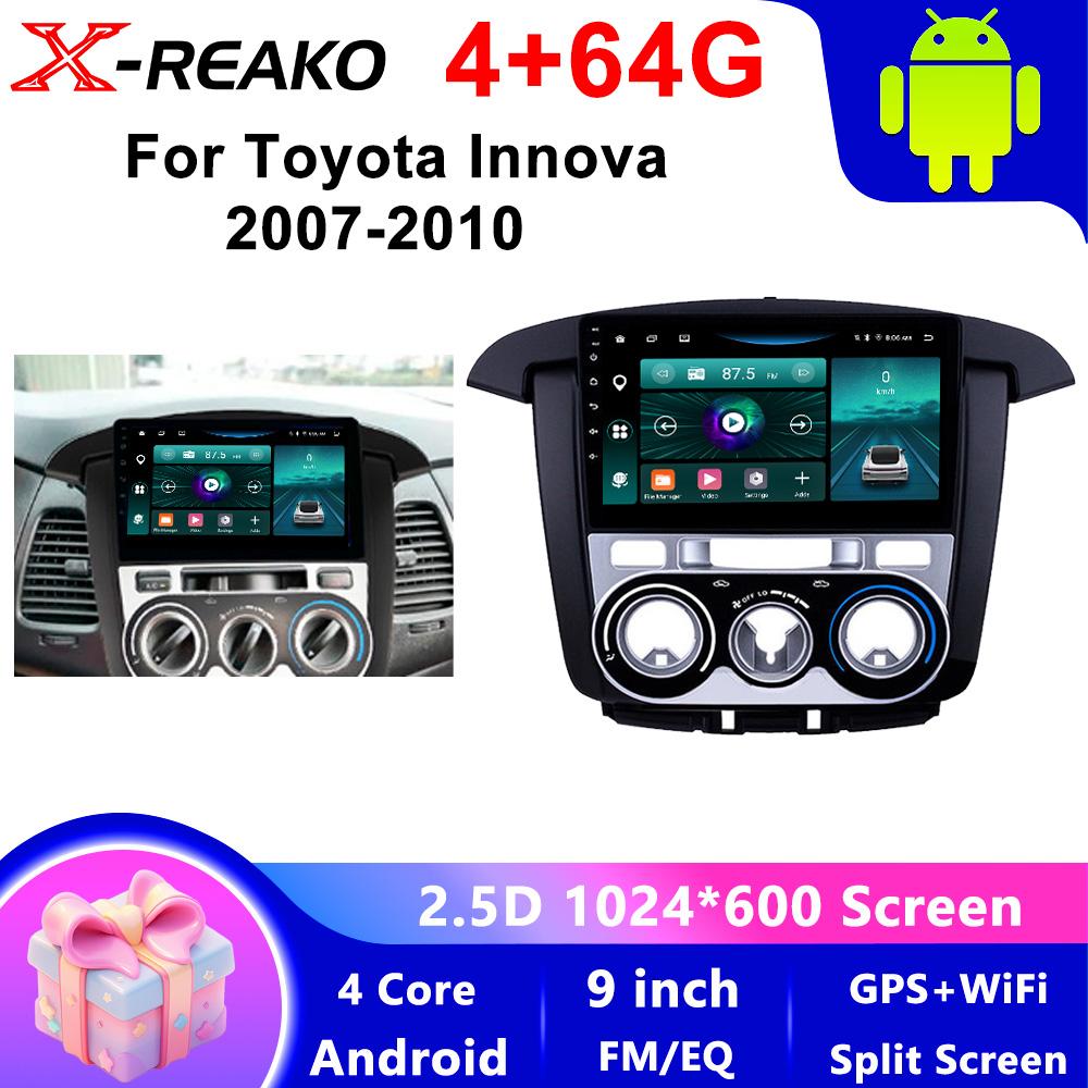X-REAKO Car Video Player for  Toyota Innova 2007-2010 GPS Navigation Built-in Dsp Carplay Autoradio Android Head Unit