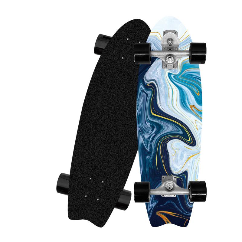 S7 גלשן סקייטבורד יבשתי 815x255x125 מ"מ סקייטבורד גלשן תושבת S7 גלישת גלים גלשן דג סקייטבורדים לונגבורד