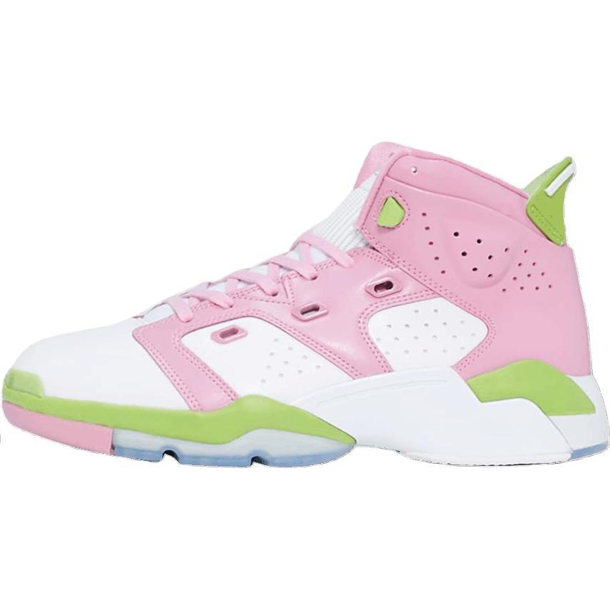 

Jordan 6 17 23 Leather Comfortable And Lightweight Mid top Children s Basketball Shoes Pink Teenagers DM1159-613 38