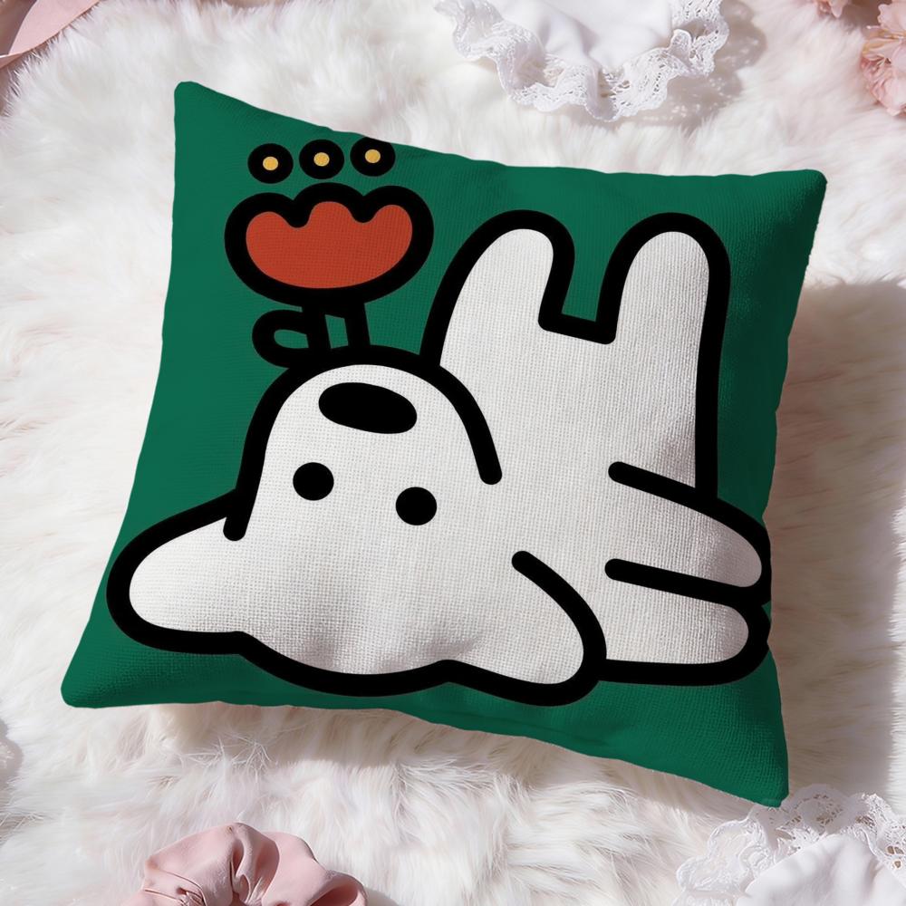 Cute MatsuiS Cushion Cover Premium Comfort Reversible Pillow Cove -Two In One Design for Any Room & Car Interior