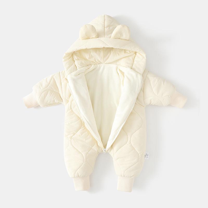 Baby Winter Jumpsuit: Warm Fleece-Lined Outerwear for Boys & Girls