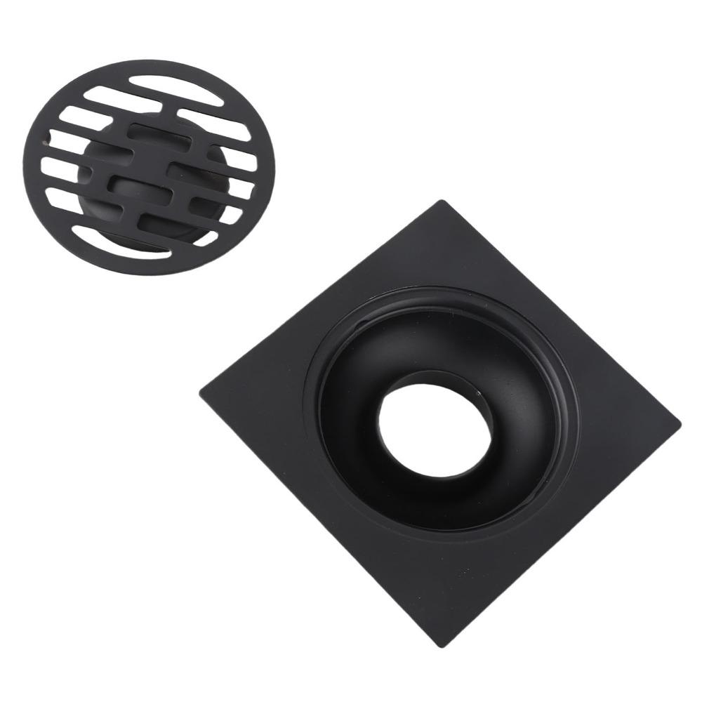 Odor Proof Shower Drain Black Sewer Drain Easy Installation Ground Drainer Outdoor