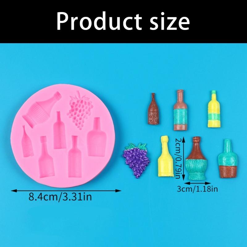 Set di Stampi in Silicone per Caramelle a Forma di Bottiglia di Vino Materiali Resistenti al Calore Per Preparare Facilmente Dolci Essenziale Creativo per la Cucina