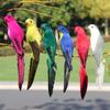 Fake Artificial Birds Photo Props Statue Bird Parrot Model Simulation Parrot for Patio Yard Lawn Wedding Crafts Outdoor Ornament