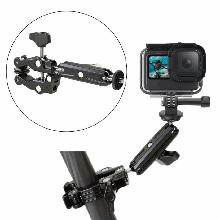 Multifunktionale Starke Klemme Kamera Fotografie Klemme 1/4 Fülllicht Halterung Klemme Doppel-Kugelkopfwinkel