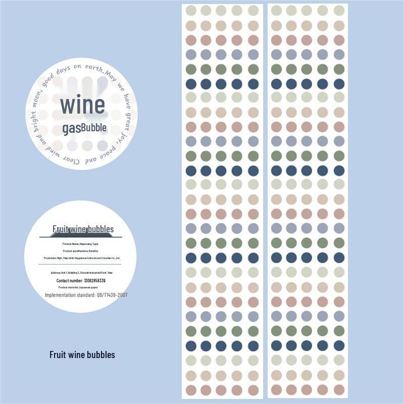 Polka Dot Washi Tape Stickers for Journaling - Small Round Labels