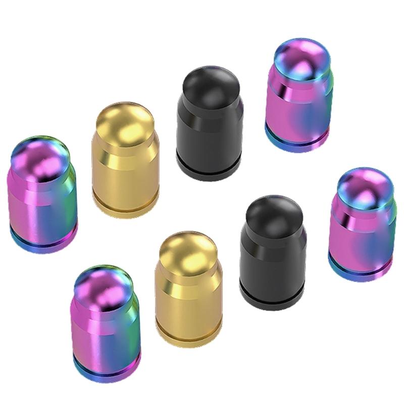 Titaniums Alloys Bike Tires Caps Air Dust Cover Road Bike Tires Valves Stem Caps Mountain Bike Air Valves Dust Caps