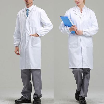 Mężczyźni/kobiety Długi rękaw Pielęgniarka medyczna Lekarz Biały fartuch Cosplay Kostium Szpitalny mundur Fartuch laboratoryjny Odzież robocza Dorośli