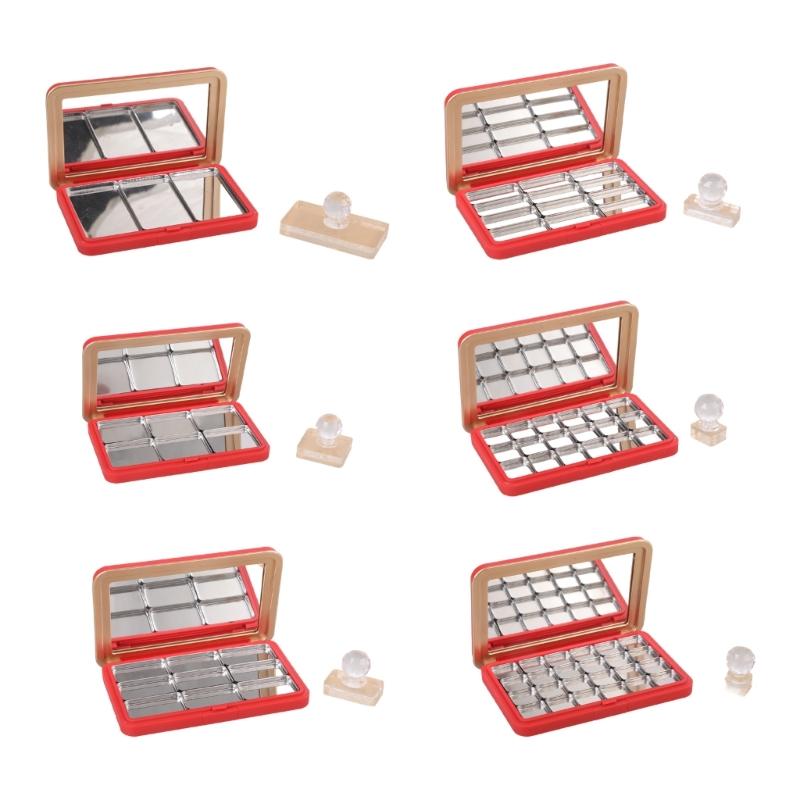 Cosmetic Storage Box With Strong Magnetic To Secure Eyeshadow Blush Highlighter Portable