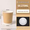 Disposable Double-Layer Kraft Paper Cups with Lids