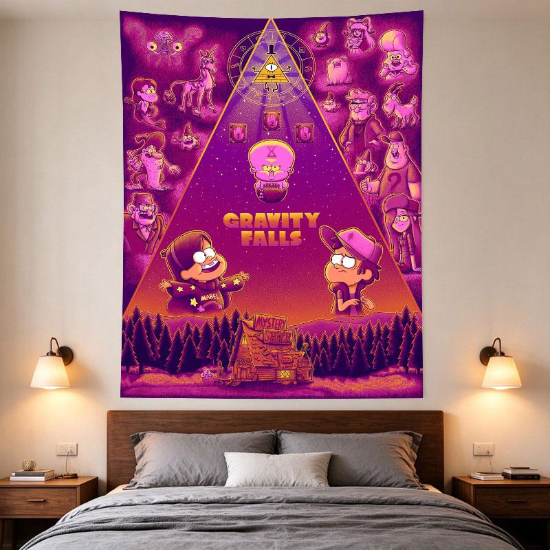 Gravity Falls Bill Cipher Triangle Mystery Shack Purple Poster