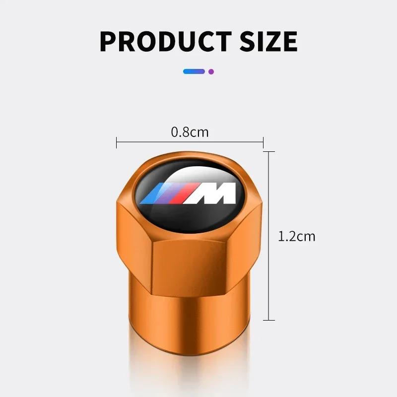 Set da 4 Pezzi Tappi Valvole Aria Gomme Cerchi Auto in Metallo Coprivalvole Stelo Per BMW M Performance E36 E60 E90 X2 X1 X3 X5 E46 E39 E70 M3 M5 M6