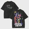 The Amazing Digital Circus Jax T-shirt Lavata Uomo Donna Estate 100% Cotone Abbigliamento Cartone Animato Oversize Manica Corta Top Streetwear