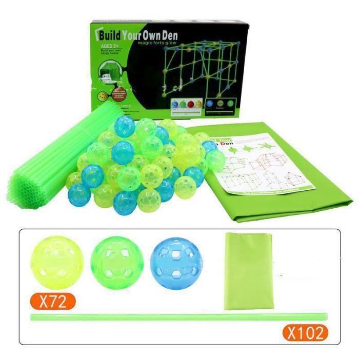 Leuchtendes Bauset für Kinder - 175 Teile - Fort - Bauspielzeug - Kinder