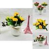 Camellia Sp Green Plant Indoor Decor With Plastic And Silk For Home And Wedding Use