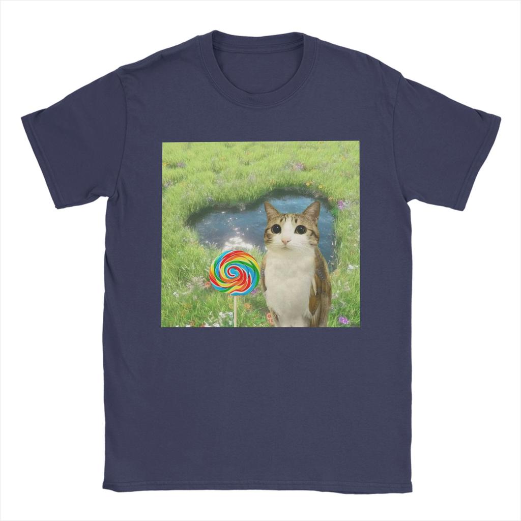 Dreamy Meowl CatOwl Cute Men T Shirt  Vintage Tees Short Sleeve Crew Neck T-Shirts 100% Cotton Plus Size Clothing