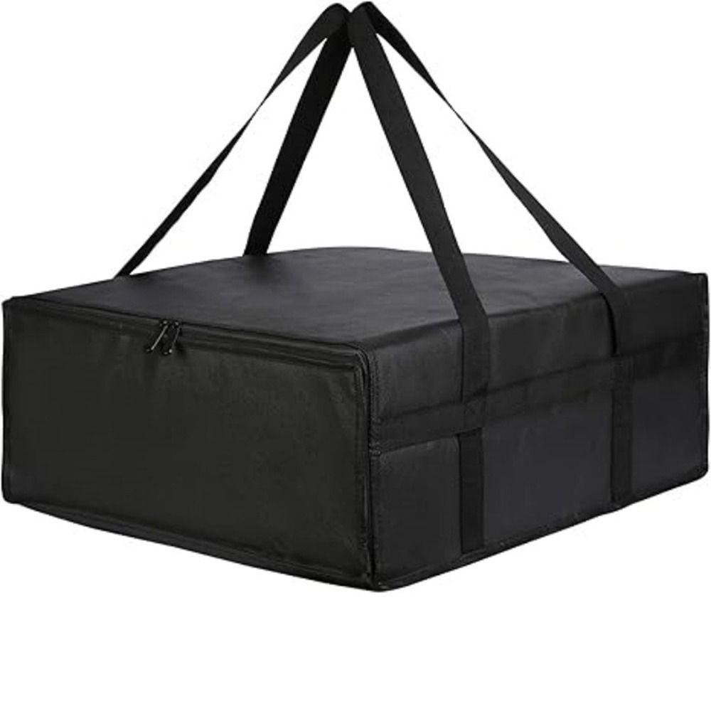 Dual Zippers Pizza Carrier Bag Fully Insulated Food Delivery Bag  Travel Picnic