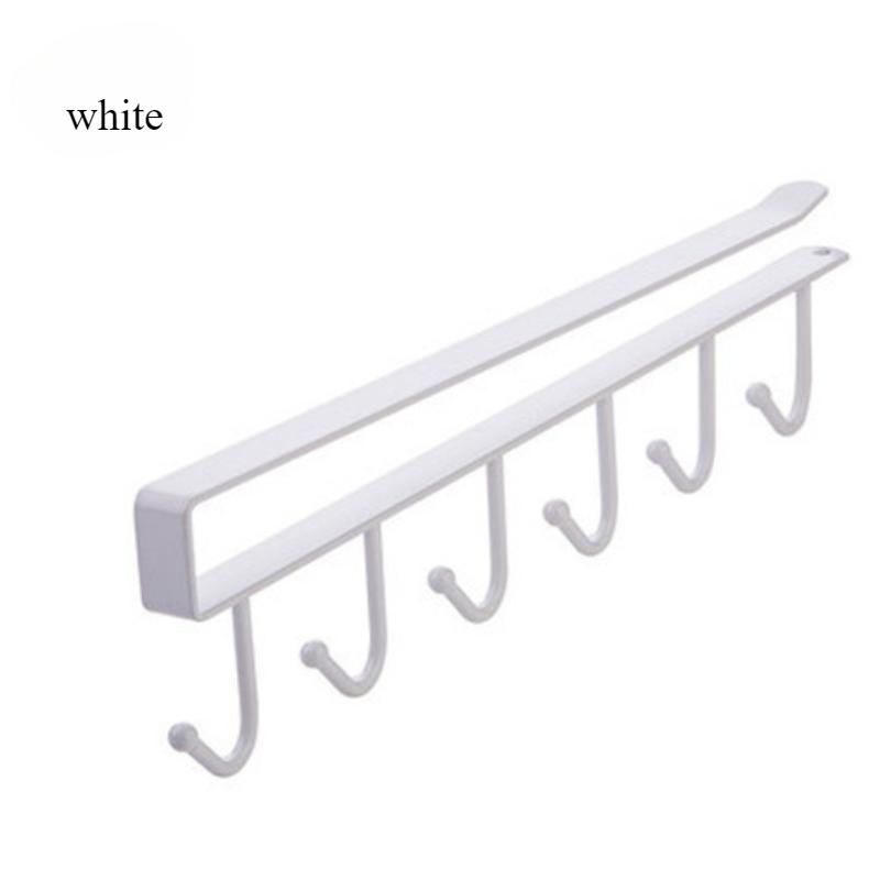 6 Haken Kaffeetasse Becherhalter Schwarz Weiß Haken Regal Multifunktions Küchenschrank Kleiderschrank Kleinigkeiten Organizer Lagerung Hanger