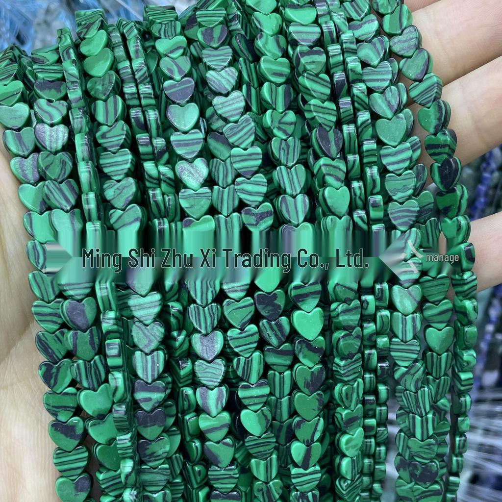 6mm herzförmige Kristallachat-Perlen: Tigerauge, Grüner Aventurin für DIY-Schmuck und Armbänder