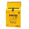 Style Creative Galvanized Iron Newspaper Holder Box With Lock
