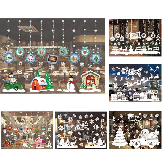Christmas Decoration Wall Window Glass Xmas Stickers Decal Patch Home Decor