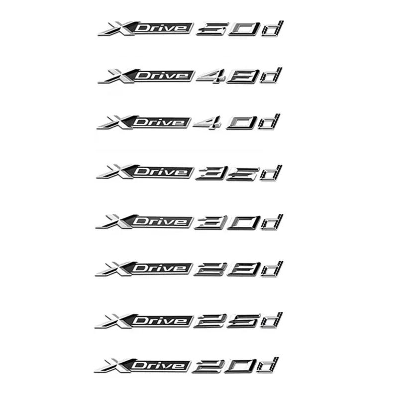 Car Rear Trunk Letters Badge Emblem Decals Sticker For BMW XDrive 20d 25d 28d 30d 35d 40d 48d 50d X1 X3 X5 F48 F25 G01 F15 G05