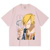 230 Gsm 100% Cotton One Piece V62 Sanji Print Unisex Heavy Cotton T Shirt