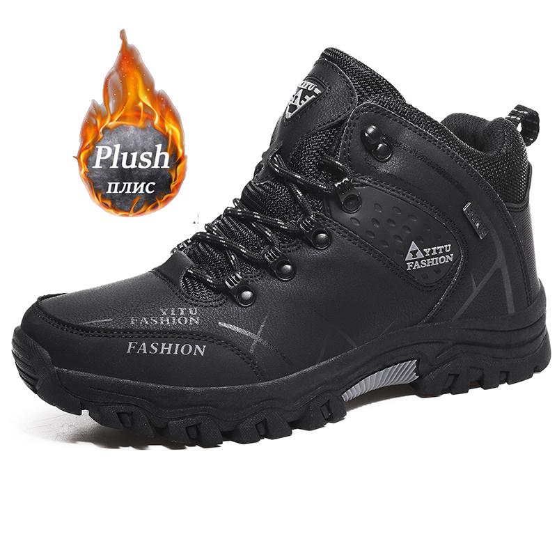  Men Hiking Shoes Waterproof Leather Shoes Climbing & Fishing Shoes New Popular Outdoor Shoes Men High Top Winter Boots