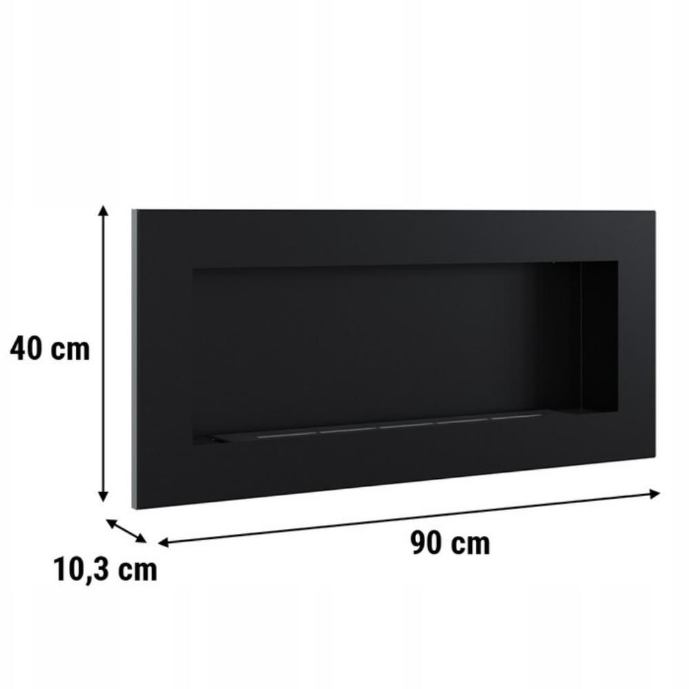 Seinale paigaldatav Bioetanool kamin DELTA SLIM must TÜV 