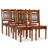 VidaXL 6x Dining Chairs Solid Wood with Sheesham Finish Kitchen 275272