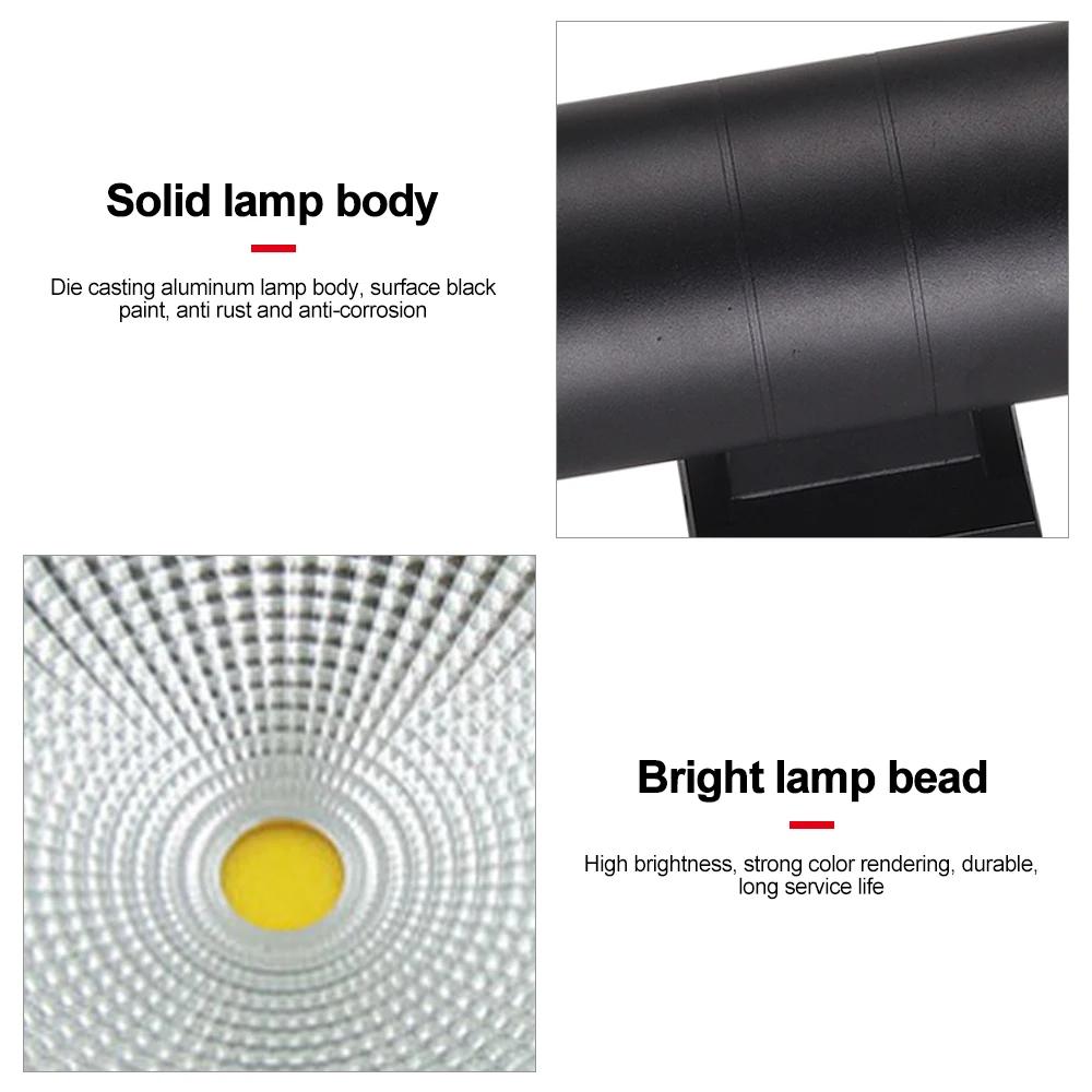10W/20W/36W COB Up Down Dual-Head Wall Lamp Outdoor Sconces Waterproof IP65 Led Wall Porch Light Nordic Cylinder Balcony Fixture