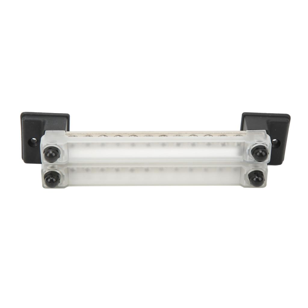 Power Distribution Block with Cover 24 Terminal 150A 12‑48V for Car RV Ship Yacht Pickup Truck Power System