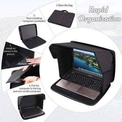 Laptop-Privatsphärenhaube 16" Leicht Tragbar Faltbare Abdeckung Aufbewahrungstasche für die Arbeit im Freien