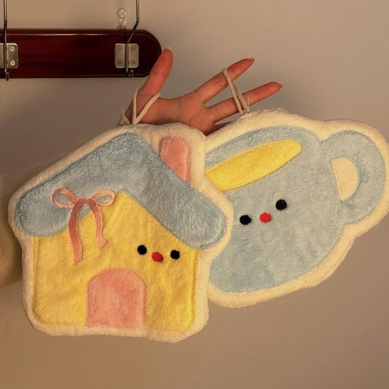 Cartoon Hand Towel Cute Kitchen Towels Bathroom Hand Towel Kitchen Cleanning Cloth Handkerchief Bath Serviettes Hand Cloths
