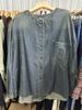 Xiao Wang's Retro Denim Round Neck Oversized Casual Jacket
