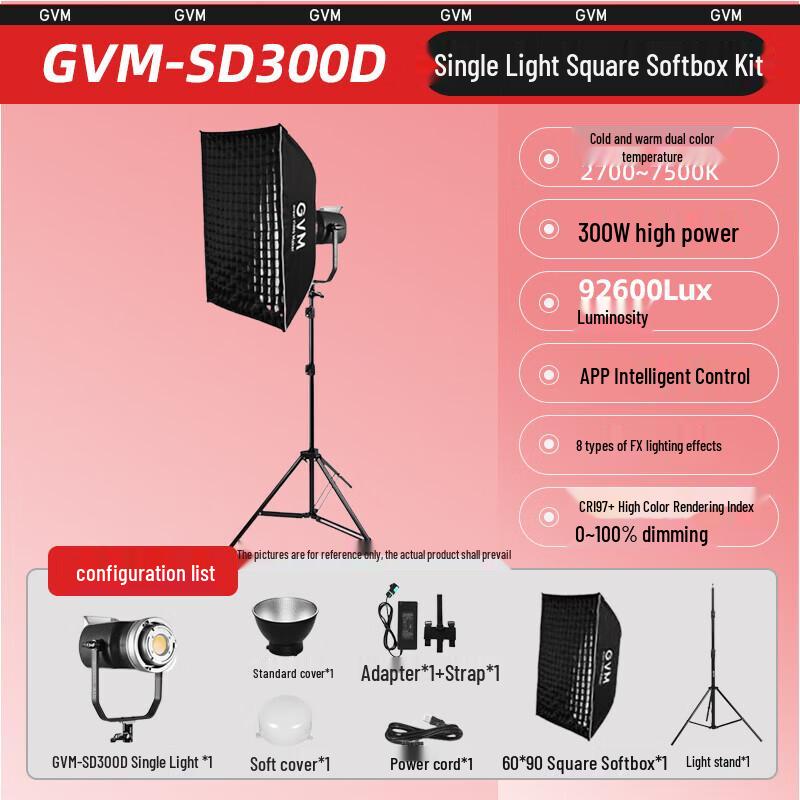 GVM 300W Bi-Color LED Video Fill Light