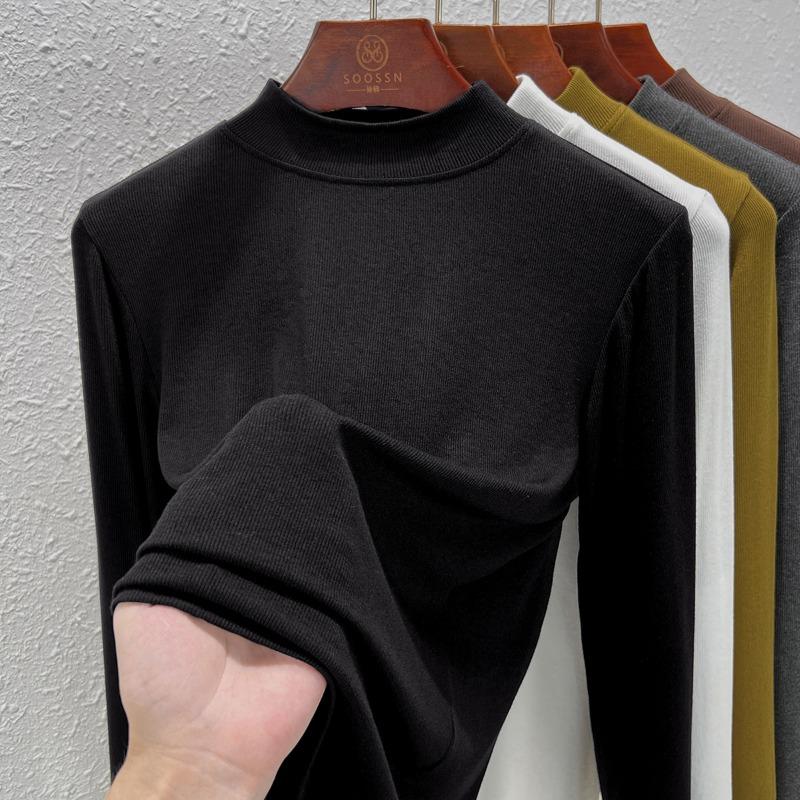 Small Stand-up Collar Bottoming Shirt Women's Inner Top Spring and Autumn New Basic Versatile Slim-fitting Long-sleeved T-shirt Women