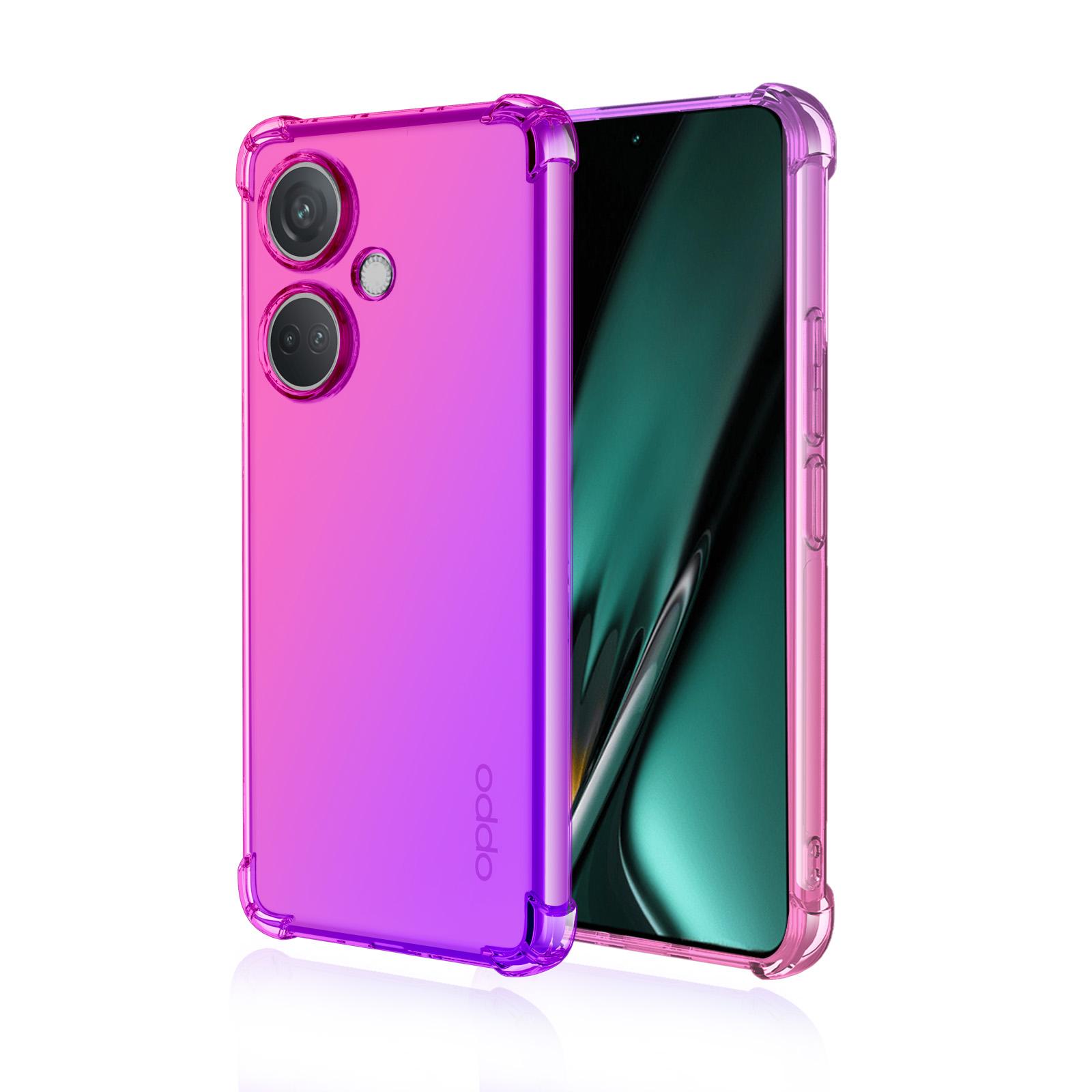 

Прозрачный милый чехол для телефона с градиентом, тонкий, против царапин, гибкий чехол из ТПУ, противоударный защитный чехол для OPPO Realme GT2 GT Neo 3 3T 2T Narzo 20 50A Realme Narzo 50 5G розовый/фиолетовый