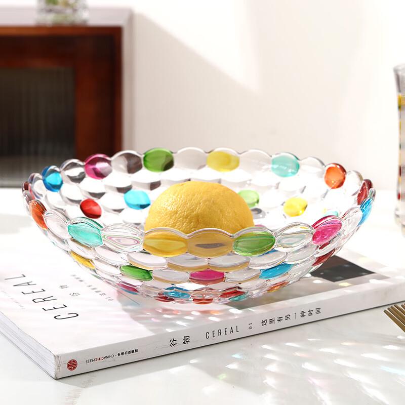 ZISIZ Light Luxury Crystal Glass Fruit Plate