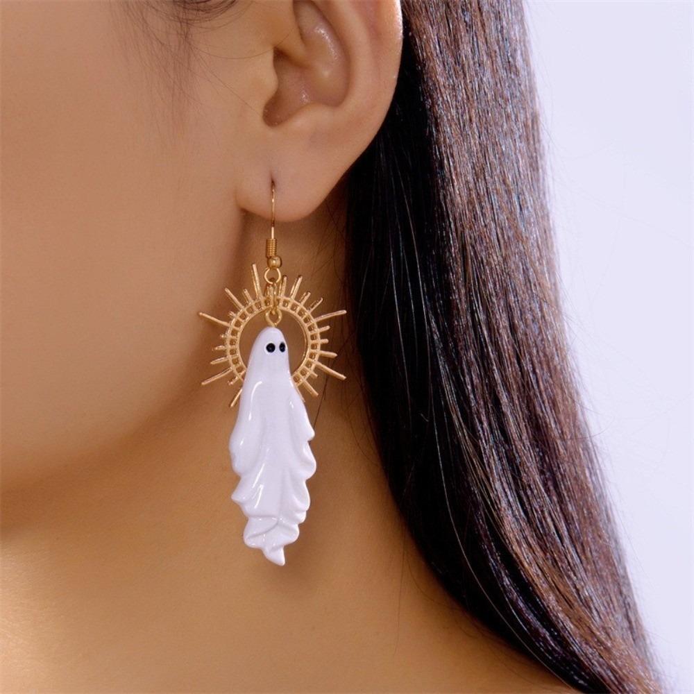 Zinc Zinc Alloy Halloween Drop Earrings Hip Hop Imitation Human Bone Earrings Skeleton Earrings  Couple