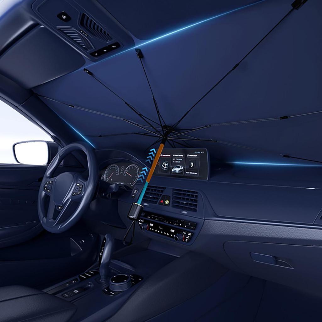 Foldable Car Windshield Sun Shade Umbrella Bendable Handle Front Window Sun UV Block Car Front Window Heat Insulation Protection