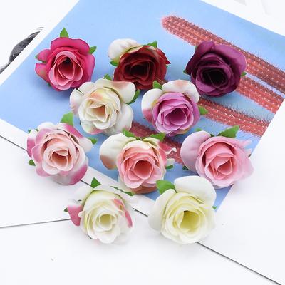 Künstliche Blumen zur Hochzeitsdekoration  Kleine Seidenrosen Weihnachtskranz Heimaccessoires DIY Bonbonbox Scrapbooking Basteln